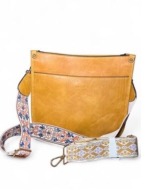 Brand new “HKCLUF Vegan Leather Crossbody Hobo Bag” w/ Two Straps